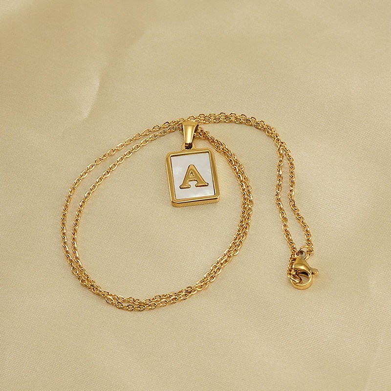 Initial Necklaces for Women, Gold Letter Necklace Tiny A-Z Pendant