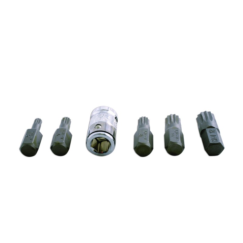 Laser 0592 Spline Bit Set 6pc