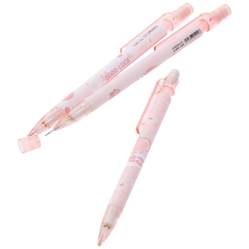 Risedot 6 PCS Mechanical Pencil, 0.5mm Cute Peach Drawing Pencils