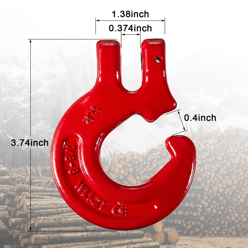 Therwen 4 Pack 5/16" G80 Logging Chain Choker Hook Slip