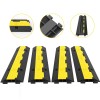 Speed Bump Ramp 2-Channel Rubber Cable Protector 11000 Lbs Load