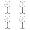 Set of 4 Wine Glass Goblet Mermaids (20 oz Jumbo)