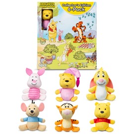 Micro Teenies Winnie The Pooh and Pals 6 Pack - Miniature Plush Figure, Suffed Animal, Toy Mini Soft Figure for Kids, Girls and Boys Ages 4+