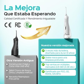 COSLUS C20 Irrigador Bucal Profesional, Pulsos de Alta Frecuencia Portátil