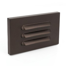 ZestPatio Step Lights Outdoor, 120V 3.5W Dimmable LED Stair Lights Indoor for Toe Kick, 3000K/4000K/5000K, IP65 Waterproof, ETL, Bronze, Pack of 1