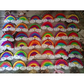 HOZKEAP 100 Packs Bulk Rainbow Push Fidget Bubble Mini Pop for Adult Kids,Birthday Party Favors Supplies Classroom Students Bubble Prize