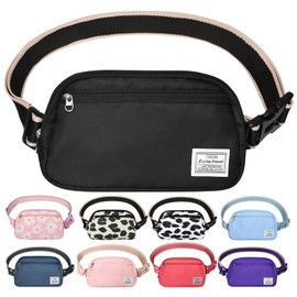 DMLuna Small Crossbody Bags for Women Trendy, Lightweight Waist Pack for Women & Men, Mini Belt Bag, Waist Bag with Adjustable Strap for Running Workout Traveling, Purple