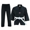 JAGUAR PRO GEAR Regular Taekwondo Gi Uniform Set 8oz Ultra Light Premium Fabric TKD Suit With Belt For Kids Adults Unisex (Black, 1)