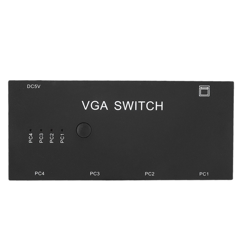 Switcher Video Converter VGA Adapter HD Display Computer Accessories Black