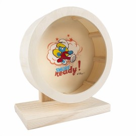 Smurfs duvoplus, Wooden Activity Wheel Smurfette 20cm Fun Activity Wheel Promotes Natural Rodent Instinct for Small Rodents Hamsters Gerbils