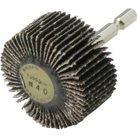 Yanase A#40 HUFN503 Impact Flap Wheel with Shaft [0.25 inch (6.35 mm) Shaft] φ2.0 x 1.0 x 0.25 inches (50 x 25 x 6.35 mm)