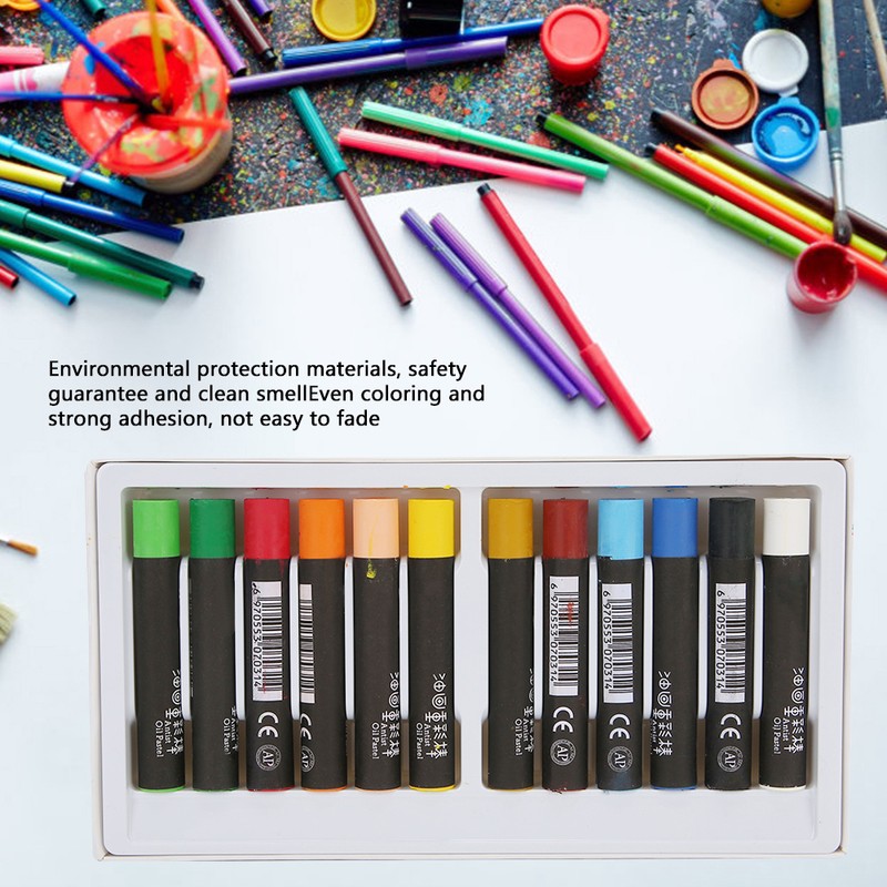 Oil Pastel Round Crayon Painting Stick Drawing Pen Children Stationery