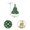EVER FAITH Art Deco Christmas Tree Brooch Green Austrian Crystal