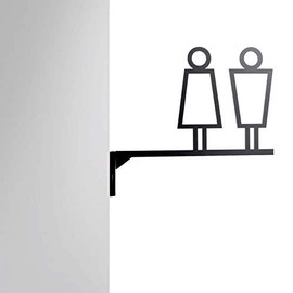 Askastore Toilet Sign, 2 Types, Easy Installation, Lightweight, Projected Picto, Plate, atoi (Type: 2, Hollow Out Design)