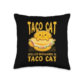 Cinco De Mayo Taco Cat Mexican Cinco De Mayo Party Throw Pillow