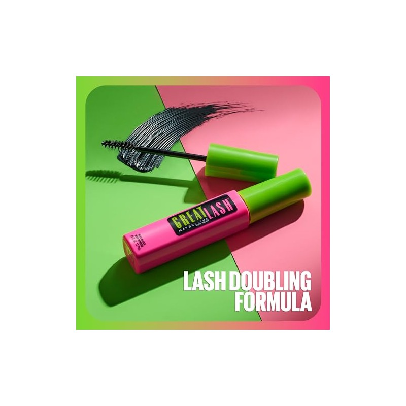 Maybelline Great Lash BIG Washable Mascara, Volumizing, Thickening, Lengthening Mascara,