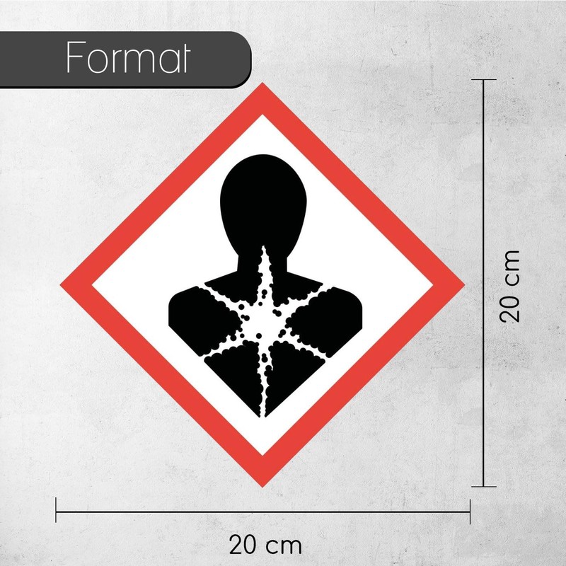 Hazard Sticker I Weatherproof Film with UV Protective Laminate I