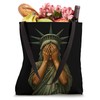 Statue of Liberty Face covering in shame political Satire Tote