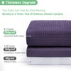 Dynamene Purple Fabric Shower Curtain - Waffle Textured Heavy Duty