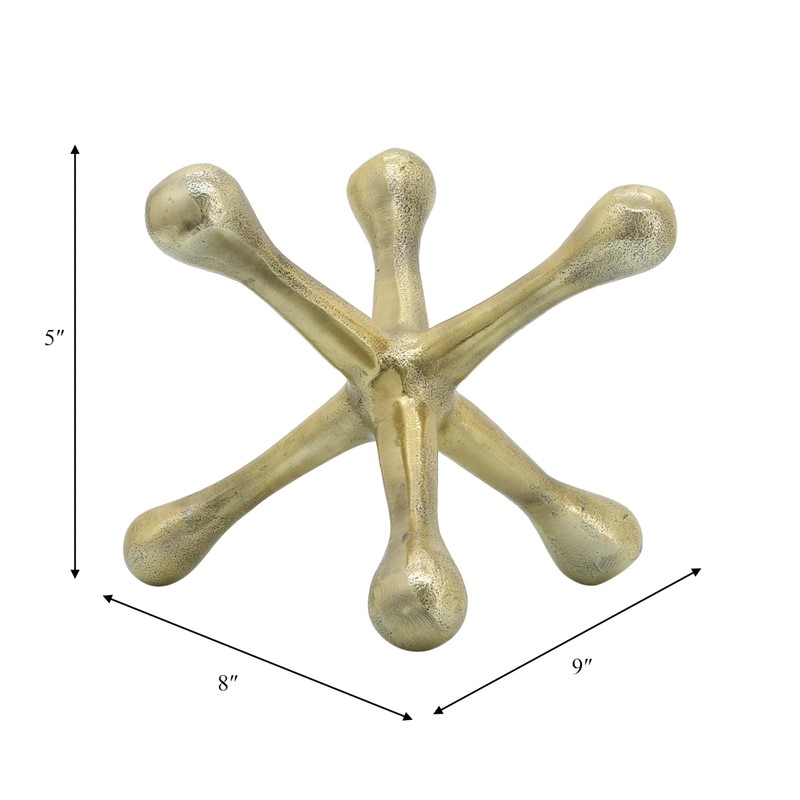 Sagebrook Home Metal Jacks Abstract Sculpture for Room, Bedroom or