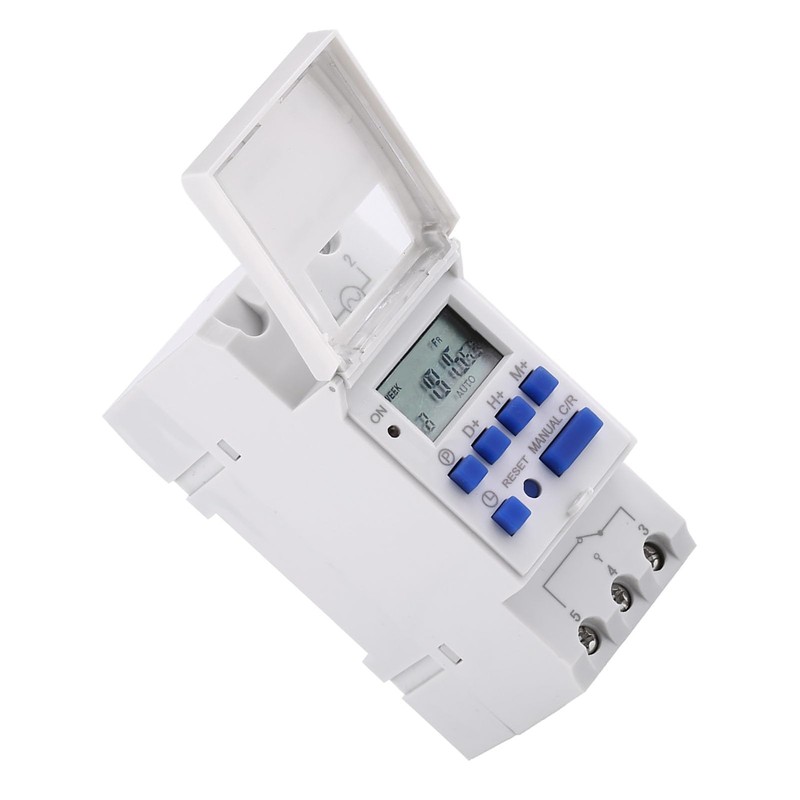 Walfront Digital Timer Switch LCD Display,Weekly Programmable Electronic Relay Time