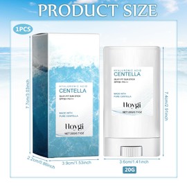 Centella Sonnenschutz Stick, Hyaluronic Acid Sun, Sunscreen Stick SPF50+, Feuchtigkeitsspendend, Nicht Fettend, Starker UV-Schutz, Für Alle Hauttypen