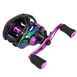 Alomejor Baitcasting Fishing Reel 8.1:1 High Speed Ratio Fishing Reel Lightweight Cast Metal Fishing Wheel for Freshwater Saltwater(Right)