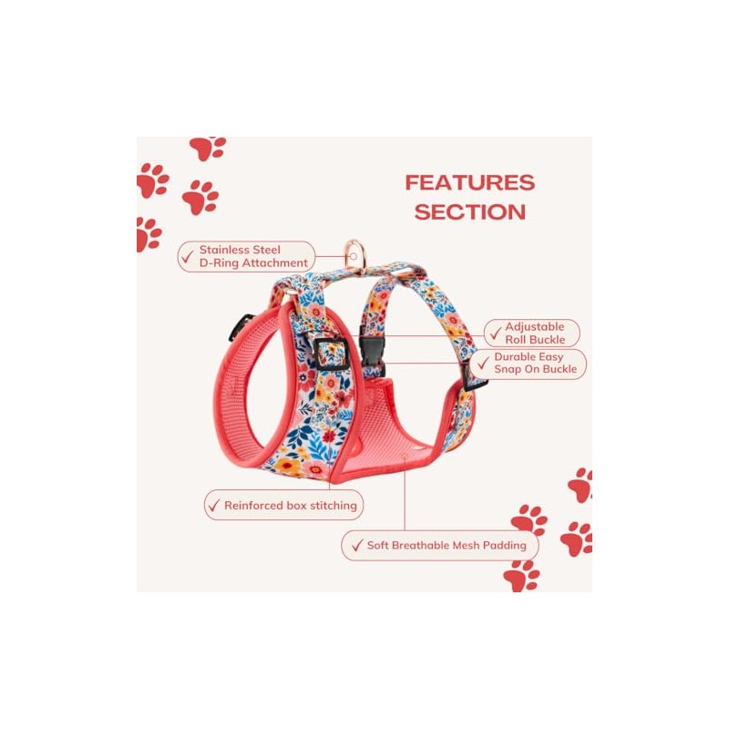 Wagging Tail Premium No Pull Dog Harness - Adjustable, Soft,