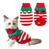 CooShou Dog Christmas Sweater Pet Winter Knitwear Xmas Elf Costume