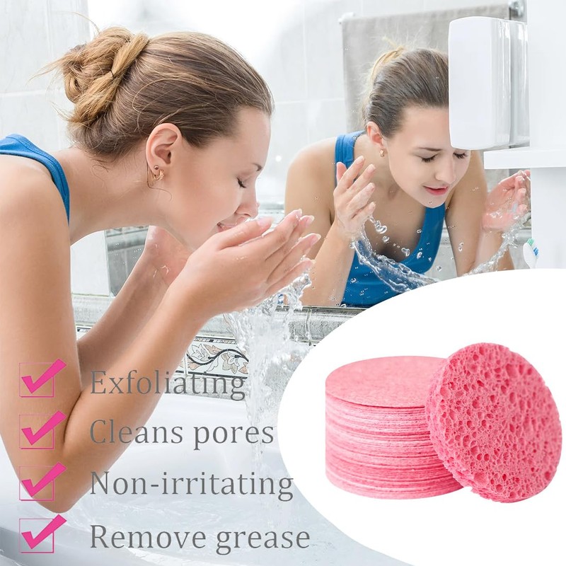 Pack of 20 Compressed Face Sponges, 60 x 6 mm