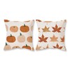 TAJWE Fall Pillow Covers 18x18 Inch Set of 2 Orange