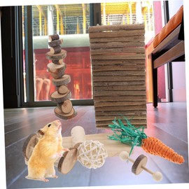 Abaodam 1 Set Hamster Chew Natural Chew Treats for Hamsters Guinea Pigs Rabbits Fun Exercise Accessories for Healthy Teeth Joyful Playtime