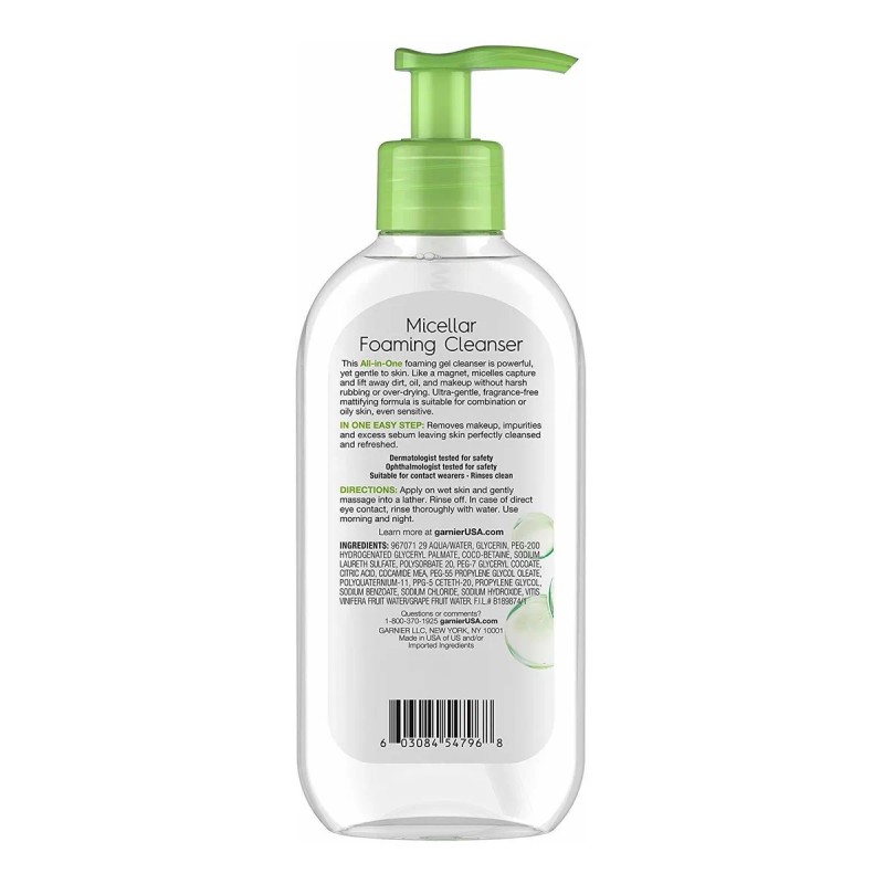 Garnier Skinactive Micelar Espuma Facial Wash, Para La Piel