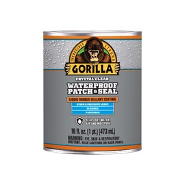 Gorilla Waterproof Patch & Seal Liquid, Clear, 16 Ounces, (Pack of 1)