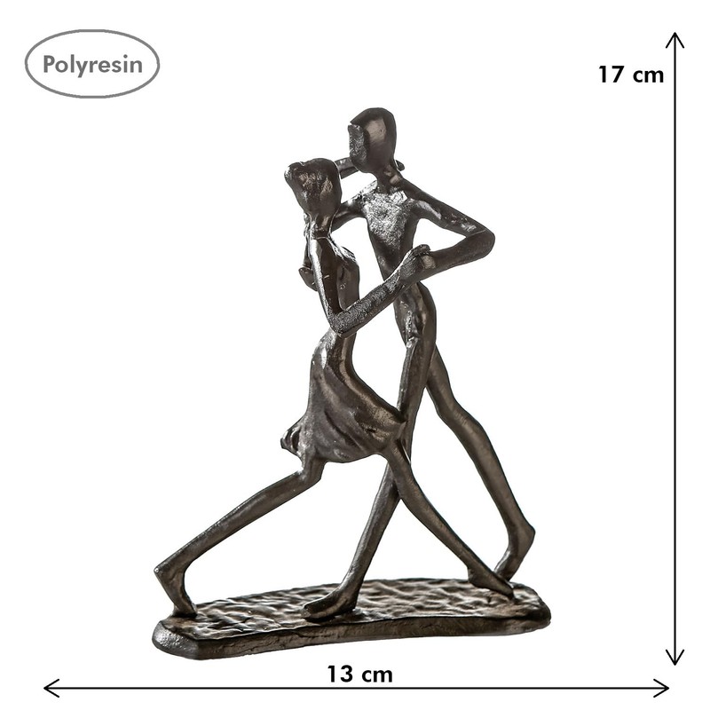 Casablanca sculpture Figurine Dancing, Dancing Couple, Burnished Iron – Height