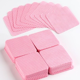SUTOKAKA Lint Free Nail Wipes, 200 Pcs Pink Non-Woven Fabric Nail Polish Remover Pads, Super Absorbent Soft Eyelash Extension Glue Cleaning Wipes Manicure Salon Supplies