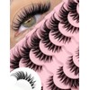 Luxury 3D Faux Mink Half Eyelashes – 10 Pairs, Reusable
