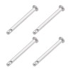 sourcing map 4 Pieces Single Hole Clevis Bolts Flat Head