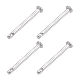 sourcing map 4 Pieces Single Hole Clevis Bolts Flat Head 3 mm x 30 mm 304 Stainless Steel Hinge Pin