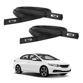 KAFKOF Roof Drip Molding Trim for 2012-2015 Honda Civic Sedan 4-Door, Left & Right 2Pcs Black Rubber Weatherstrip Seal Replace 74316TR0A01 74306TR0A01.