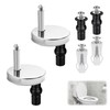 6Pcs Soft Close Toilet Seat Fixings Kit, Universal Stainless Steel
