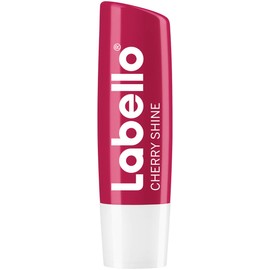 Labello Cherry Shine Lip Balm with Soft Red Shine and Shimmer Pigments and Cherry Flavours, Lip Care without Mineral Oils