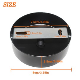 GMMG Ceiling Canopy Black Pack of 2 80 x 25 mm Canopy Lamp Distribution Canopy Surface-Mounted Box Black Lamp Canopy with Strain Relief Clamp Nipple Suitable for Lamps