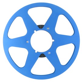 Empty Tape Spool, 1/4 10.5 Inch 6-Hole Universal Open Reel Tape Reel Aluminium Alloy Reel Reel for Studer (Blue)