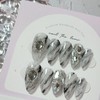Smoke Veil Handmade Nail Tips - Coffin / Smoke Veil