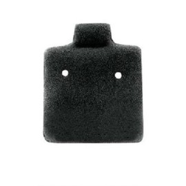 unbranded 1,000 Black Felt Puffed Pierced Earring Cards 1" x 1" Jewelry Display Plastic