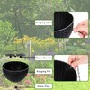 Foraineam 4 Pack Black Hanging Planters, 8.2 inch Hanging Flower