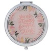 Christian Art Gifts Inspirational Portable Floral Makeup Compact Mirror for