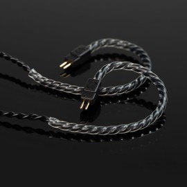 Kinboofi ZS10 Pro USB C in Ear Monitor IEM Earphone Cable,KBEAR Type-c IEM Cable,4N high-Purity ofc Silver-Plated Upgrade Earphones Wire for ZSN PRO X/AS24/EDX PRO/Csator (USB C-TFZ, Dark, with Mic)