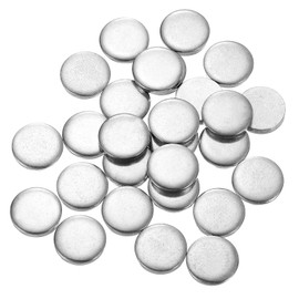 sourcing map 60Pcs Stainless Steel Disc, 9/16"(14mm) Dia 0.12"(3mm) Thick 304 Stainless Steel Flat Round Sheet Blank Round Circle Plate for Crafts Metal Stamping and Jewelry Making